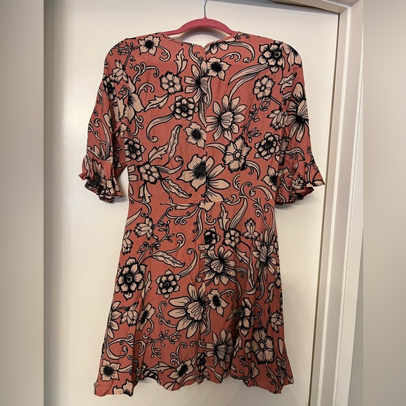 SOLD For Love & Lemons Ayla Laced Up Dress in Pink Floral - Picture 12 of 14